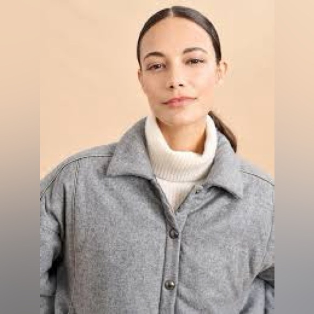La Ligne Celia Bomber Gray Wool Jacket NWT - Picture 2 of 3